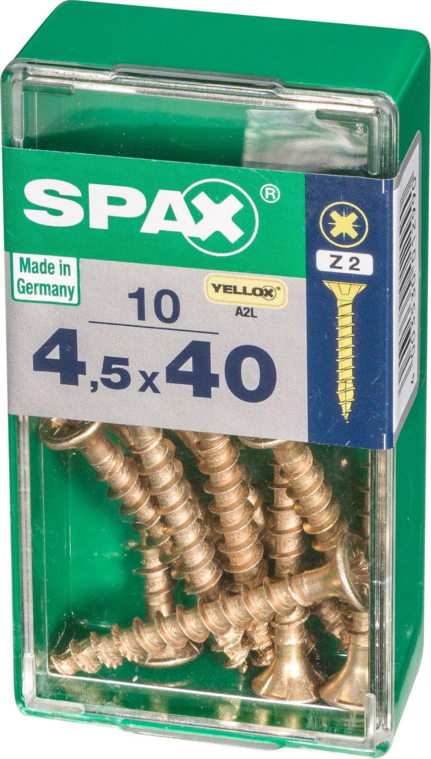 PLANA SPAX Z2 YELLOX S 10 UD.