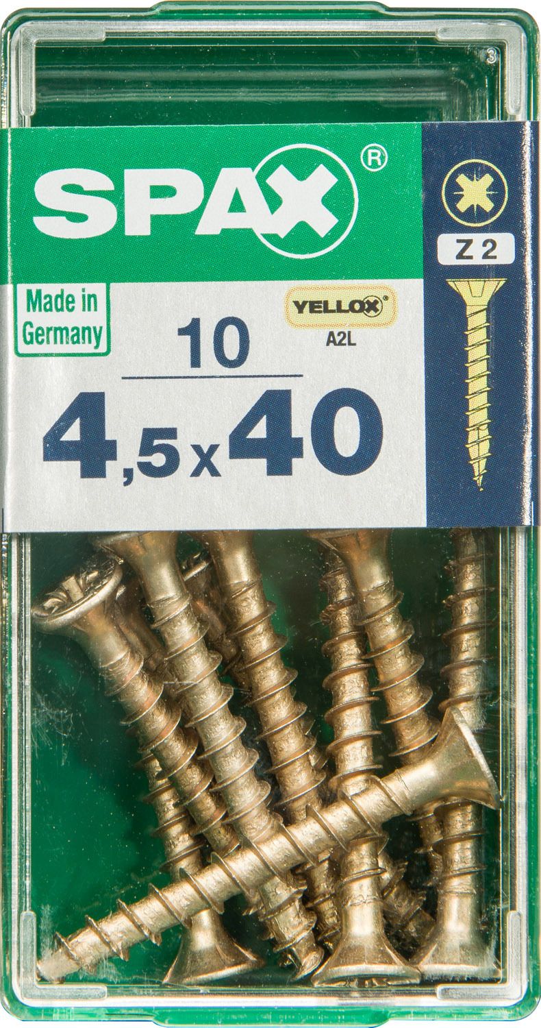 PLANA SPAX Z2 YELLOX S 10 UD.