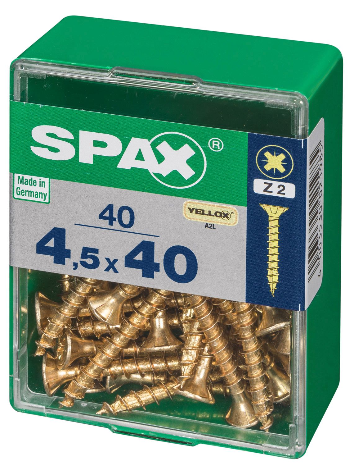 PLANA SPAX Z2 YELLOX M 40 UD.