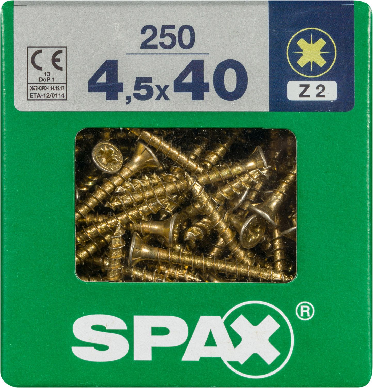 PLANA SPAX Z2 YELLOX L 250 UD.