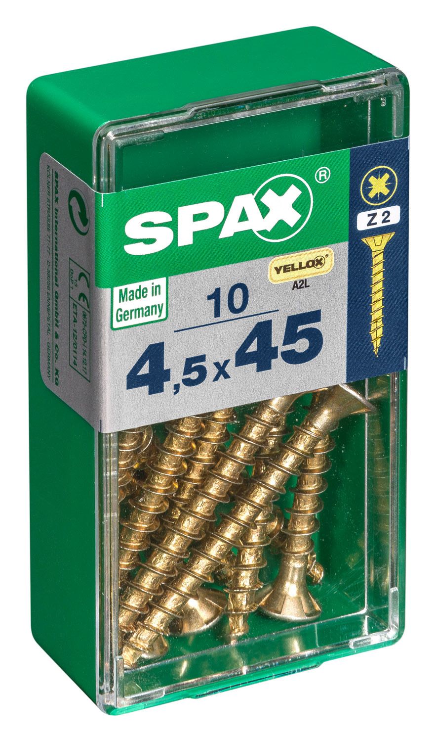 PLANA SPAX Z2 YELLOX S 10 UD.