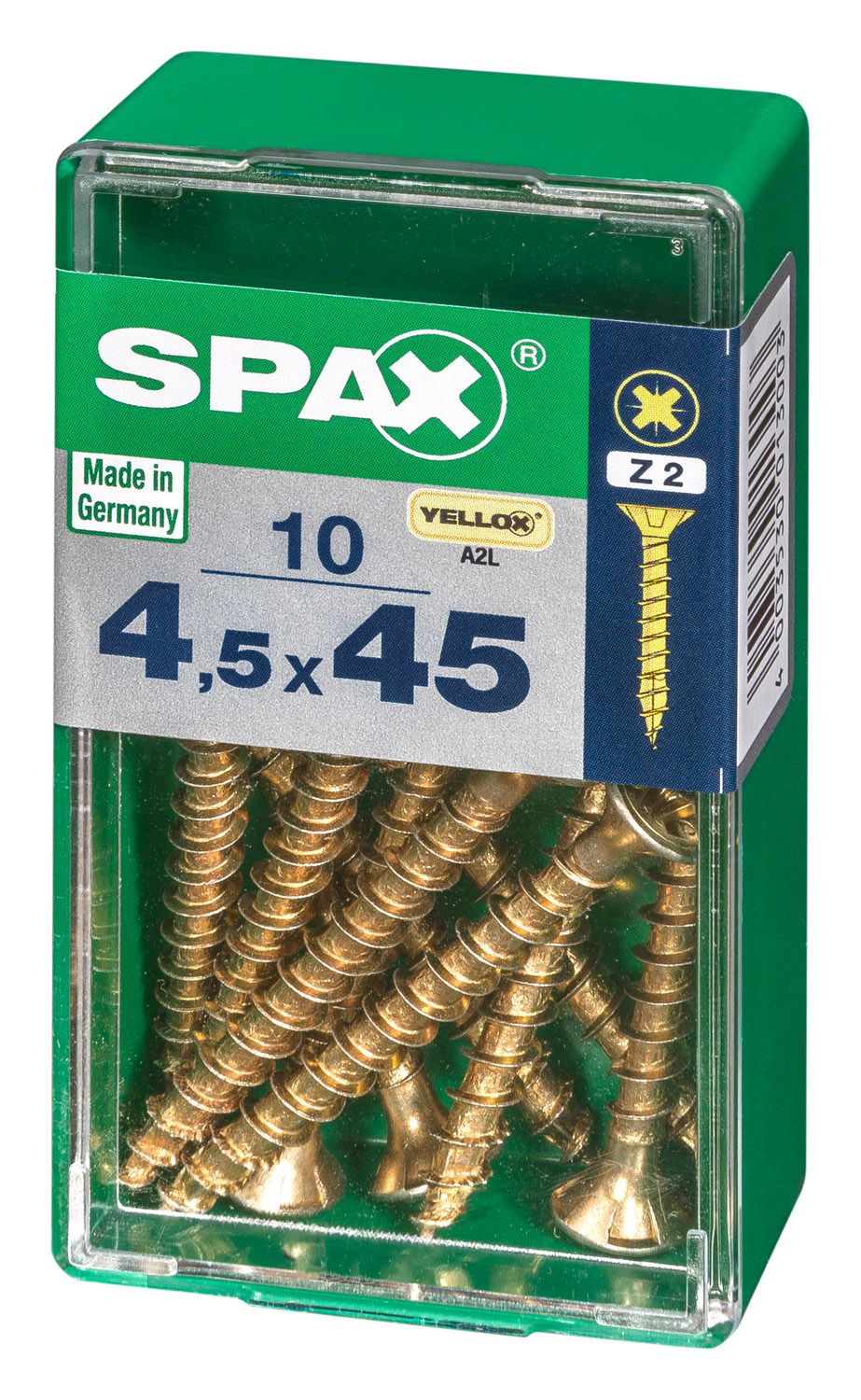 PLANA SPAX Z2 YELLOX S 10 UD.