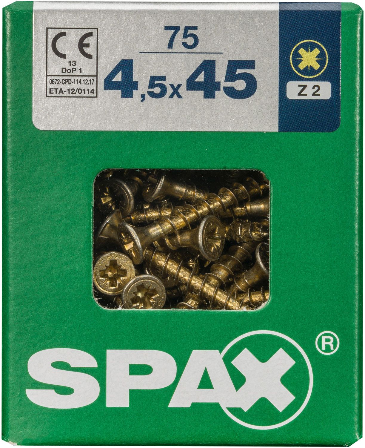 PLANA SPAX Z2 YELLOX L 75 UD.