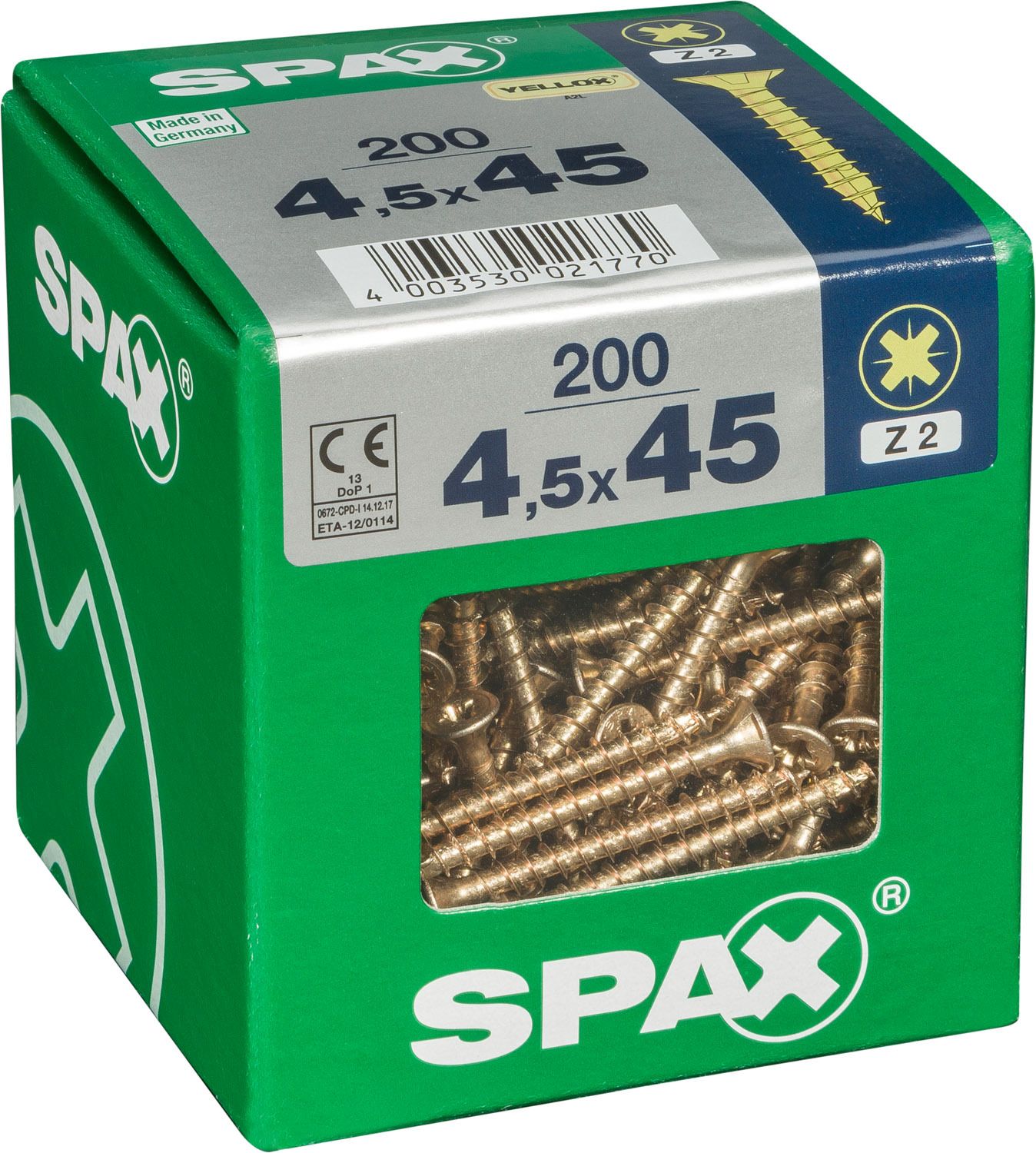 PLANA SPAX Z2 YELLOX XL 200 UD.