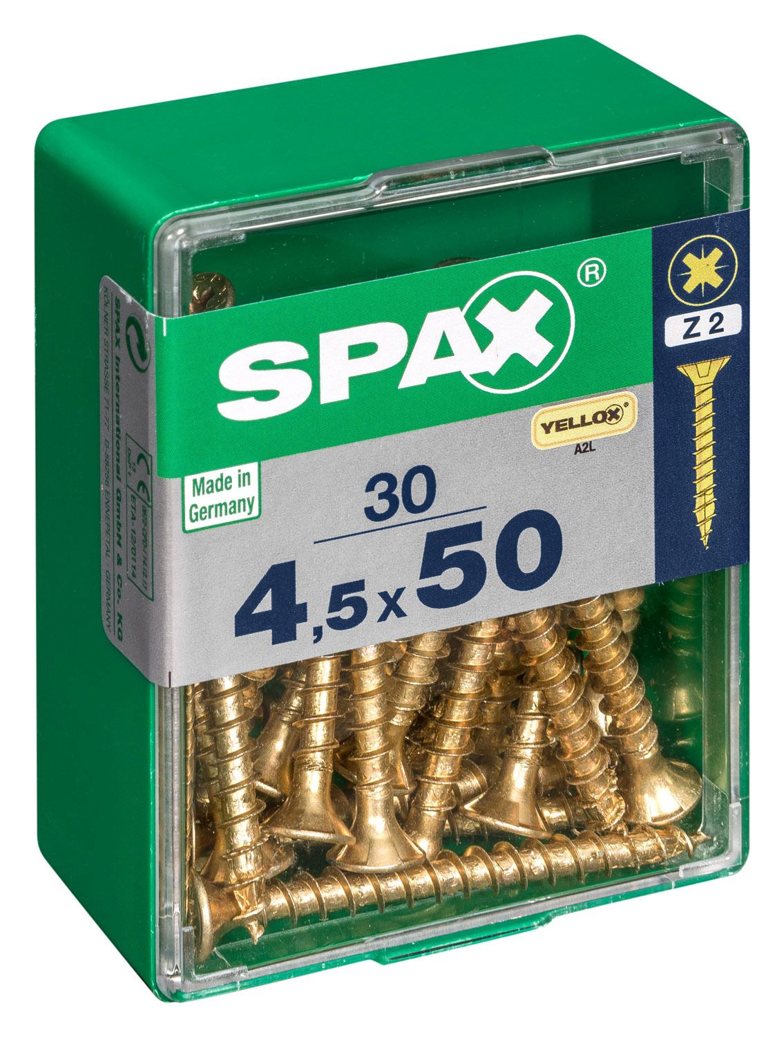 PLANA SPAX Z2 YELLOX M 30 UD.