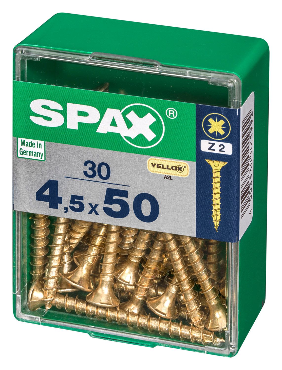 PLANA SPAX Z2 YELLOX M 30 UD.