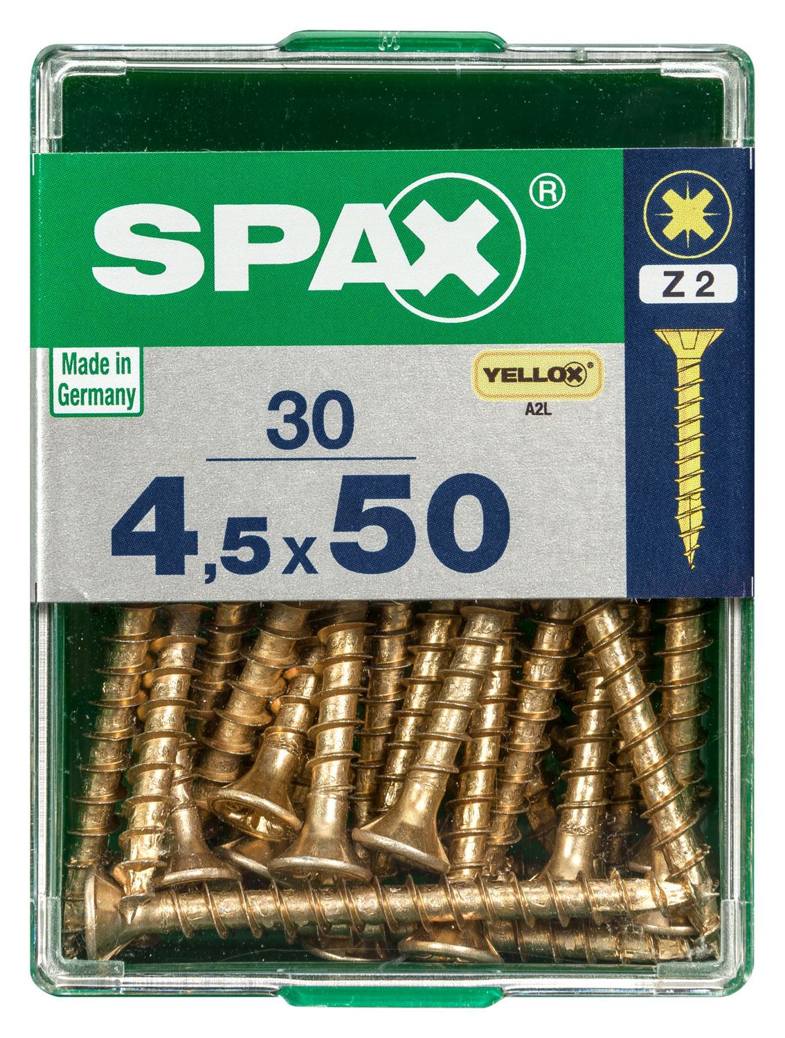 PLANA SPAX Z2 YELLOX M 30 UD.