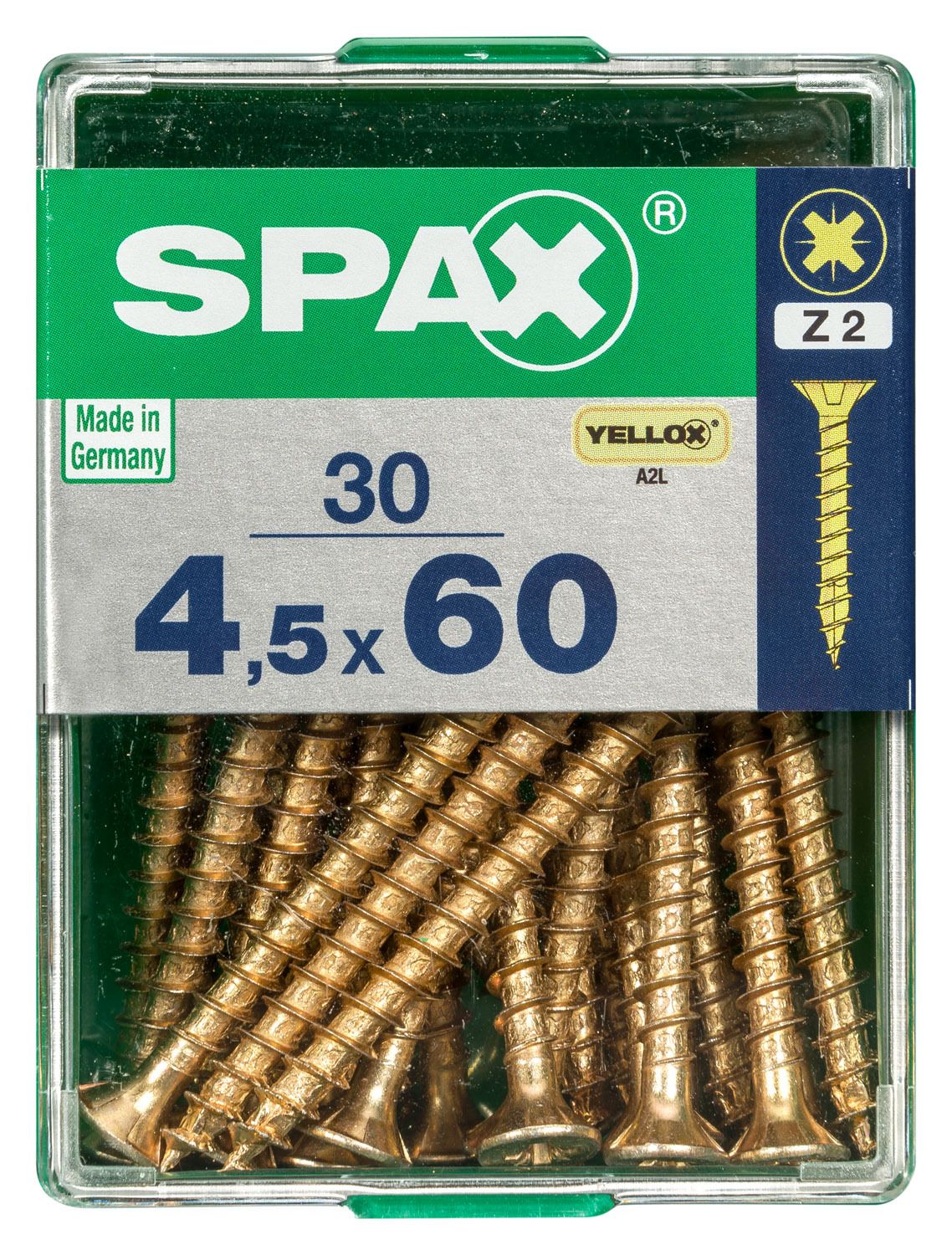 PLANA SPAX Z2 YELLOX M 30 UD.