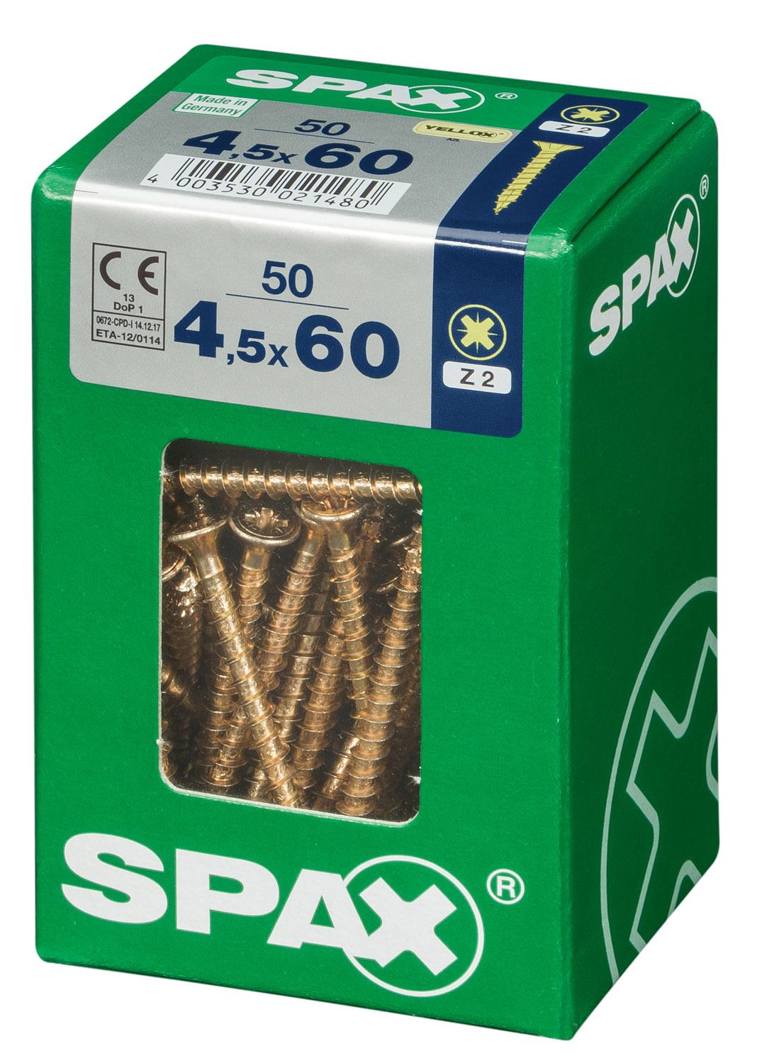 PLANA SPAX Z2 YELLOX L 50 UD.