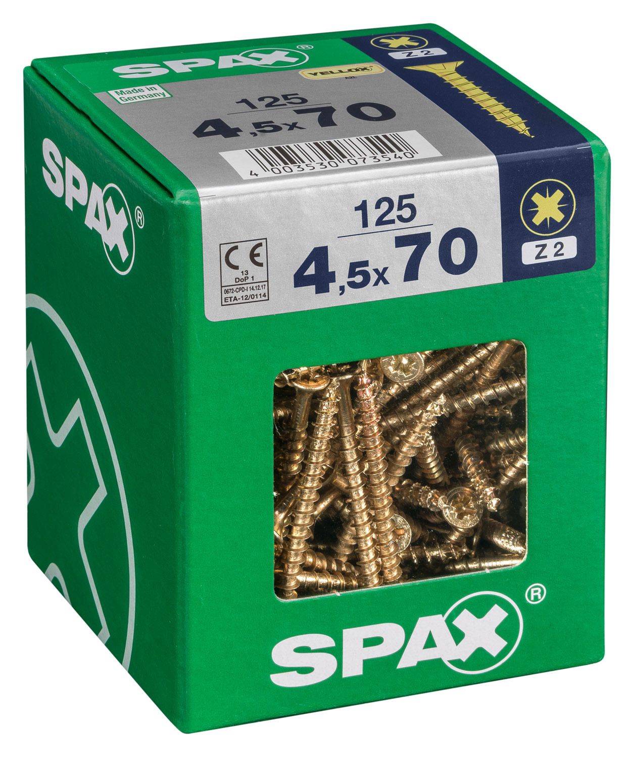 PLANA SPAX Z2 YELLOX XL 125 UD.