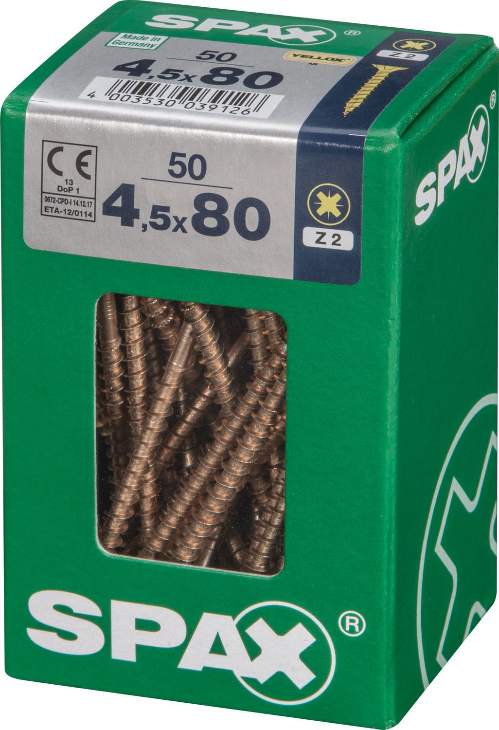 PLANA SPAX Z2 YELLOX L 50 UD.