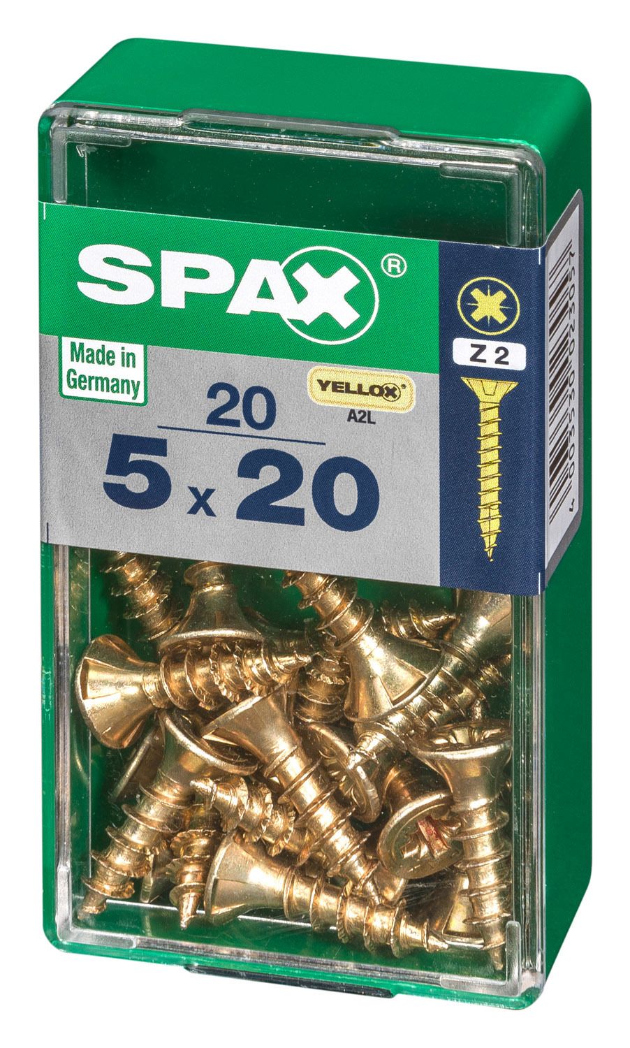 PLANA SPAX Z2 YELLOX S 20 UD.