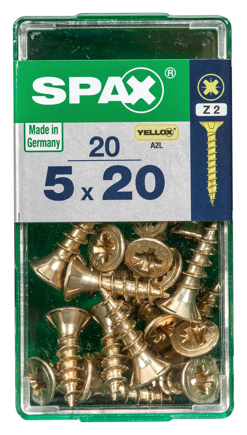 PLANA SPAX Z2 YELLOX S 20 UD.