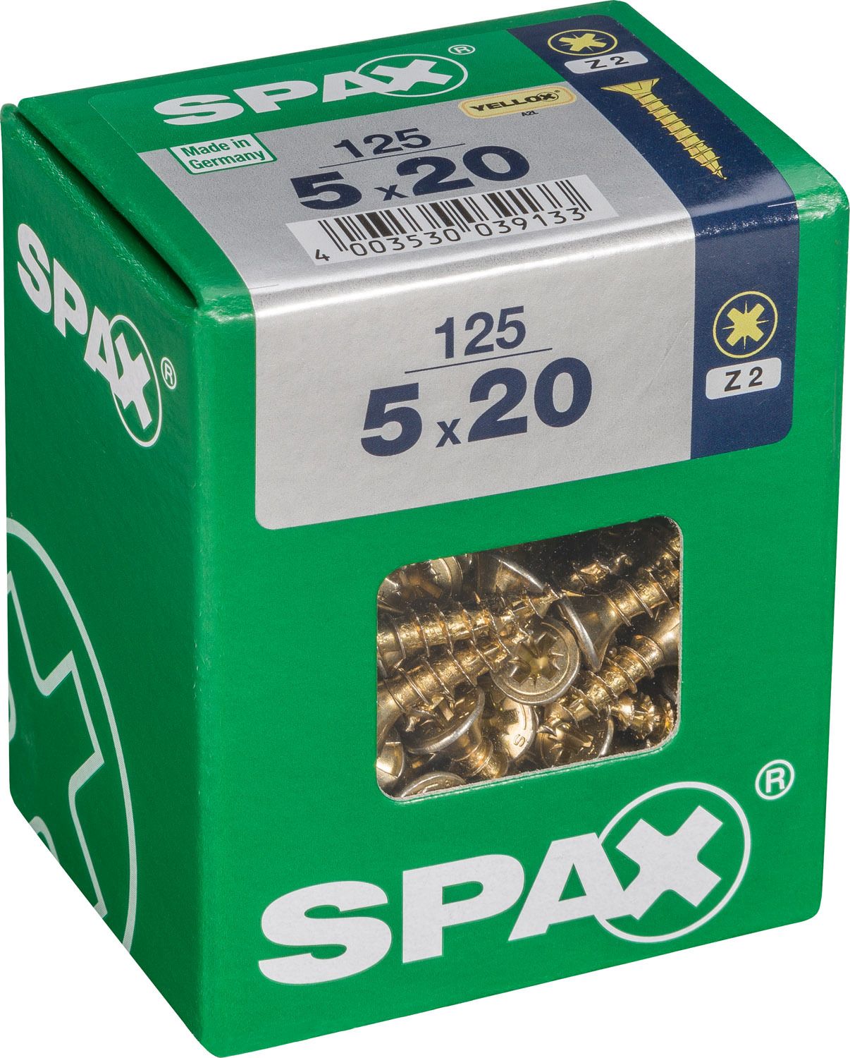 PLANA SPAX Z2 YELLOX L 125 UD.