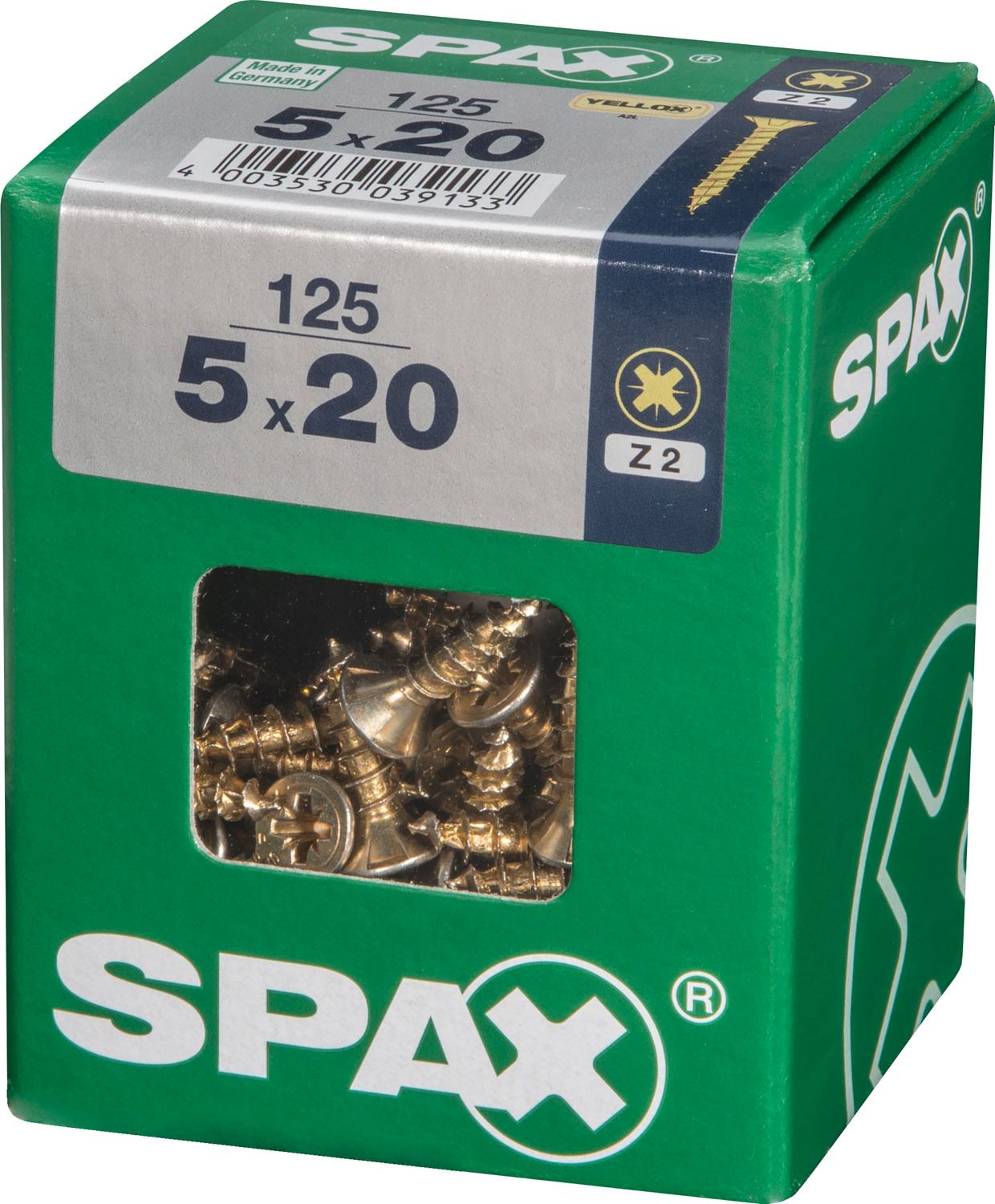 PLANA SPAX Z2 YELLOX L 125 UD.