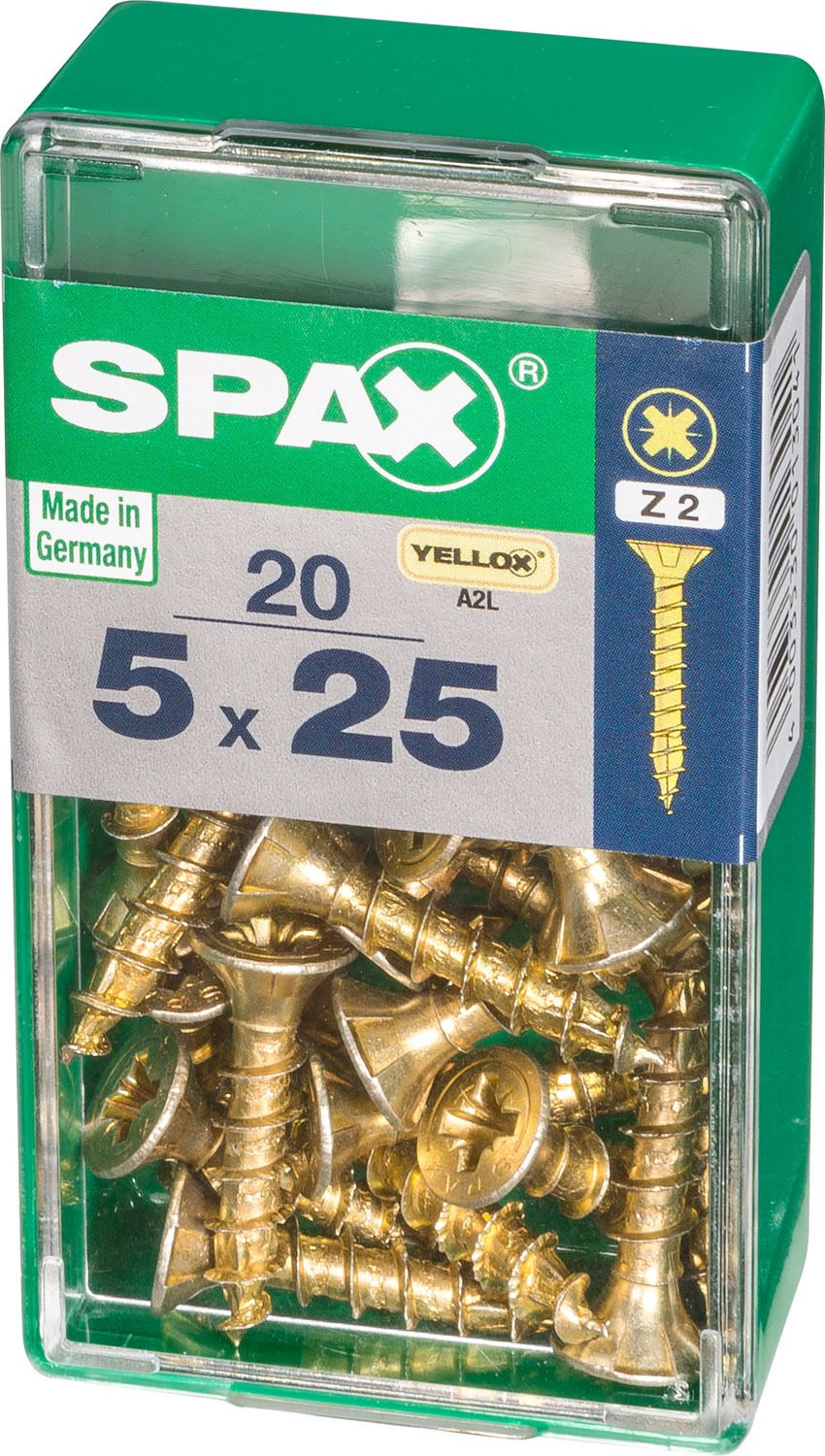 PLANA SPAX Z2 YELLOX S 20 UD.