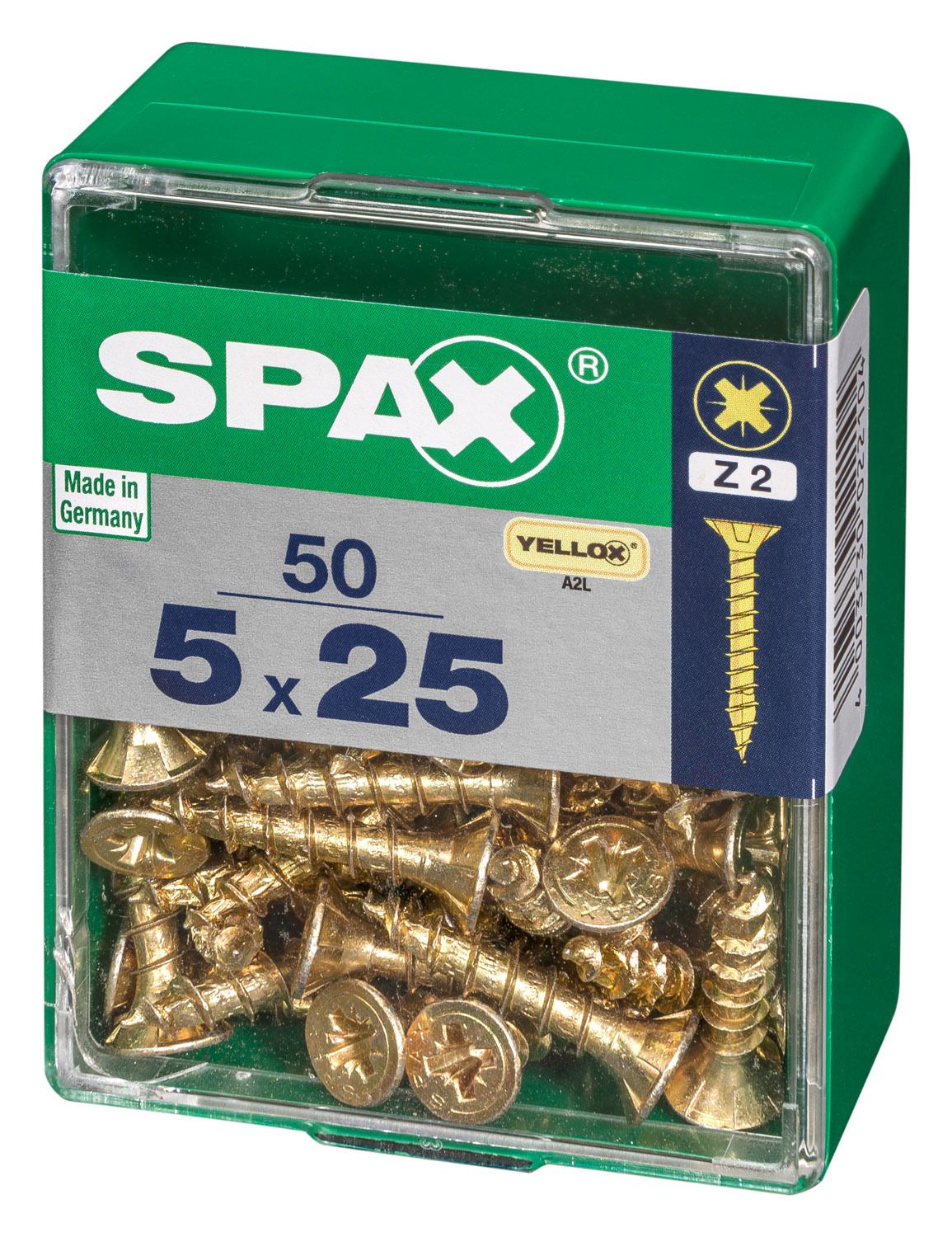 PLANA SPAX Z2 YELLOX M 50 UD.