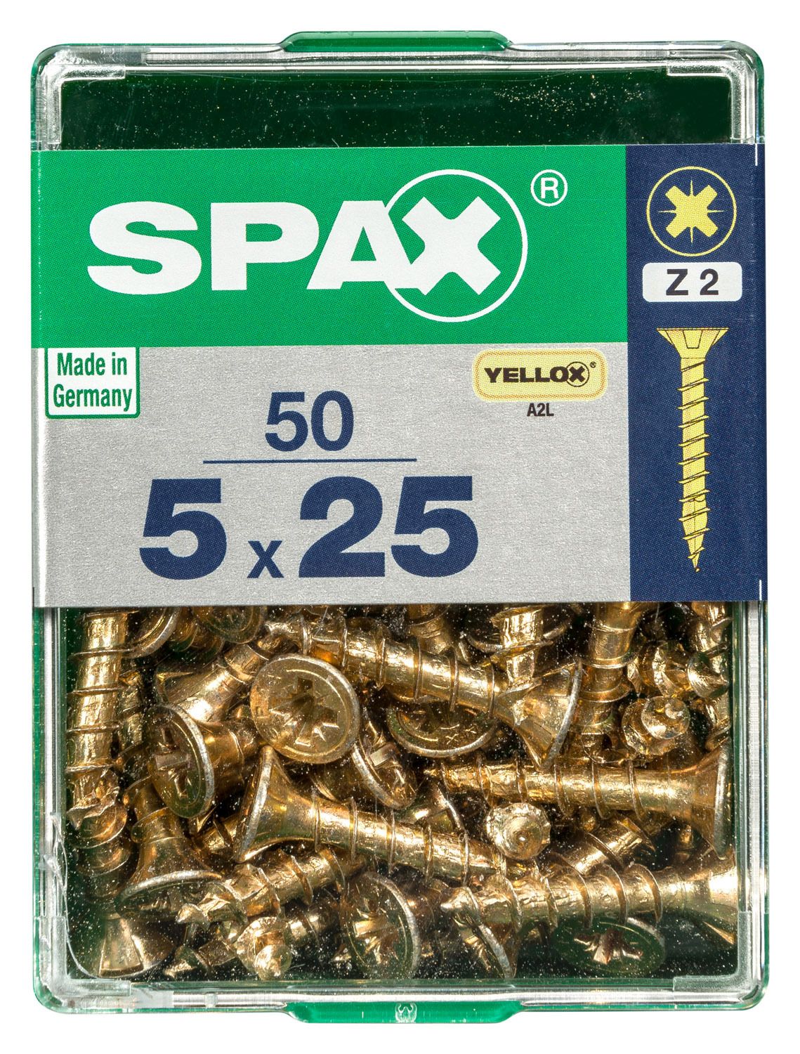 PLANA SPAX Z2 YELLOX M 50 UD.