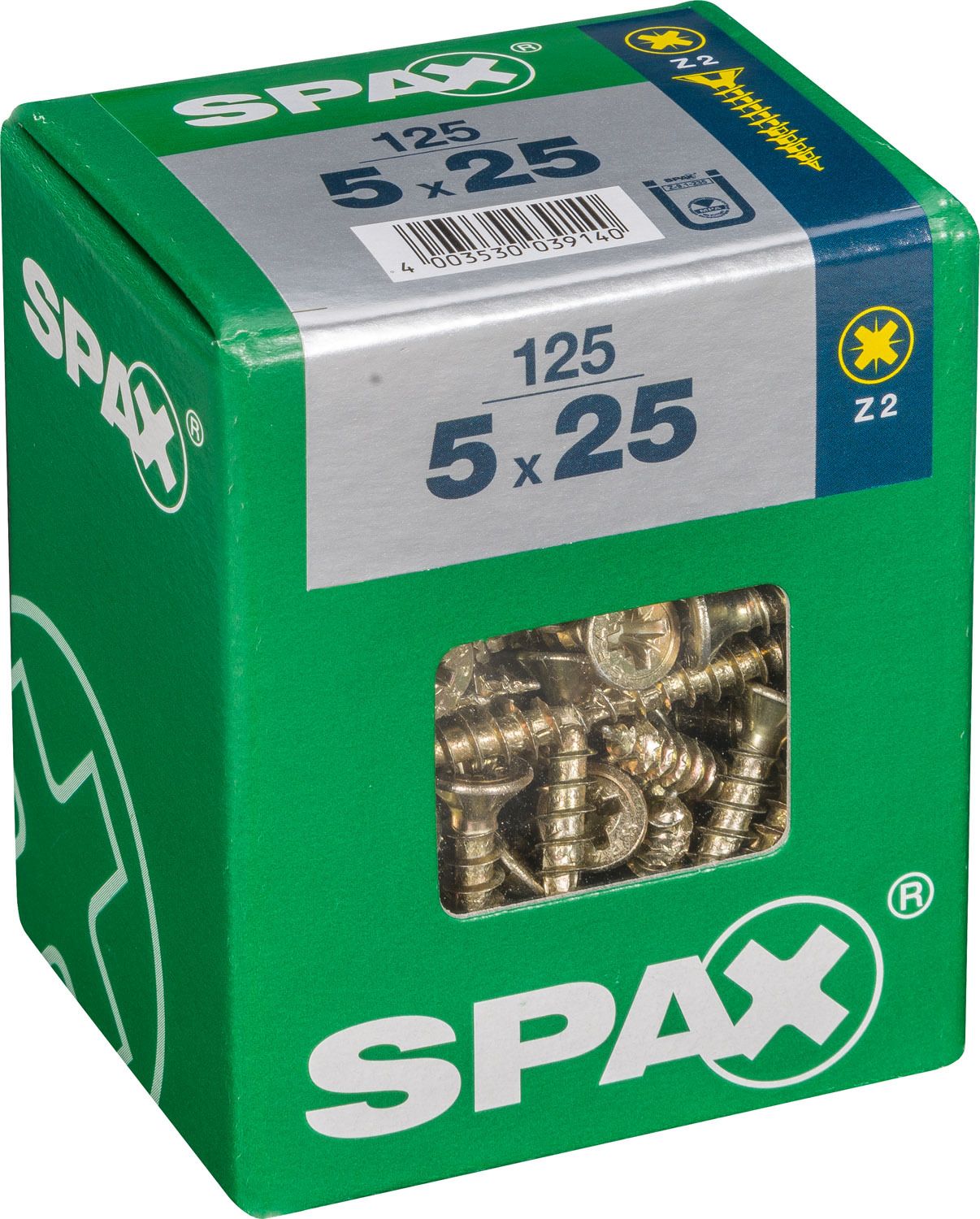 PLANA SPAX Z2 YELLOX L 125 UD.