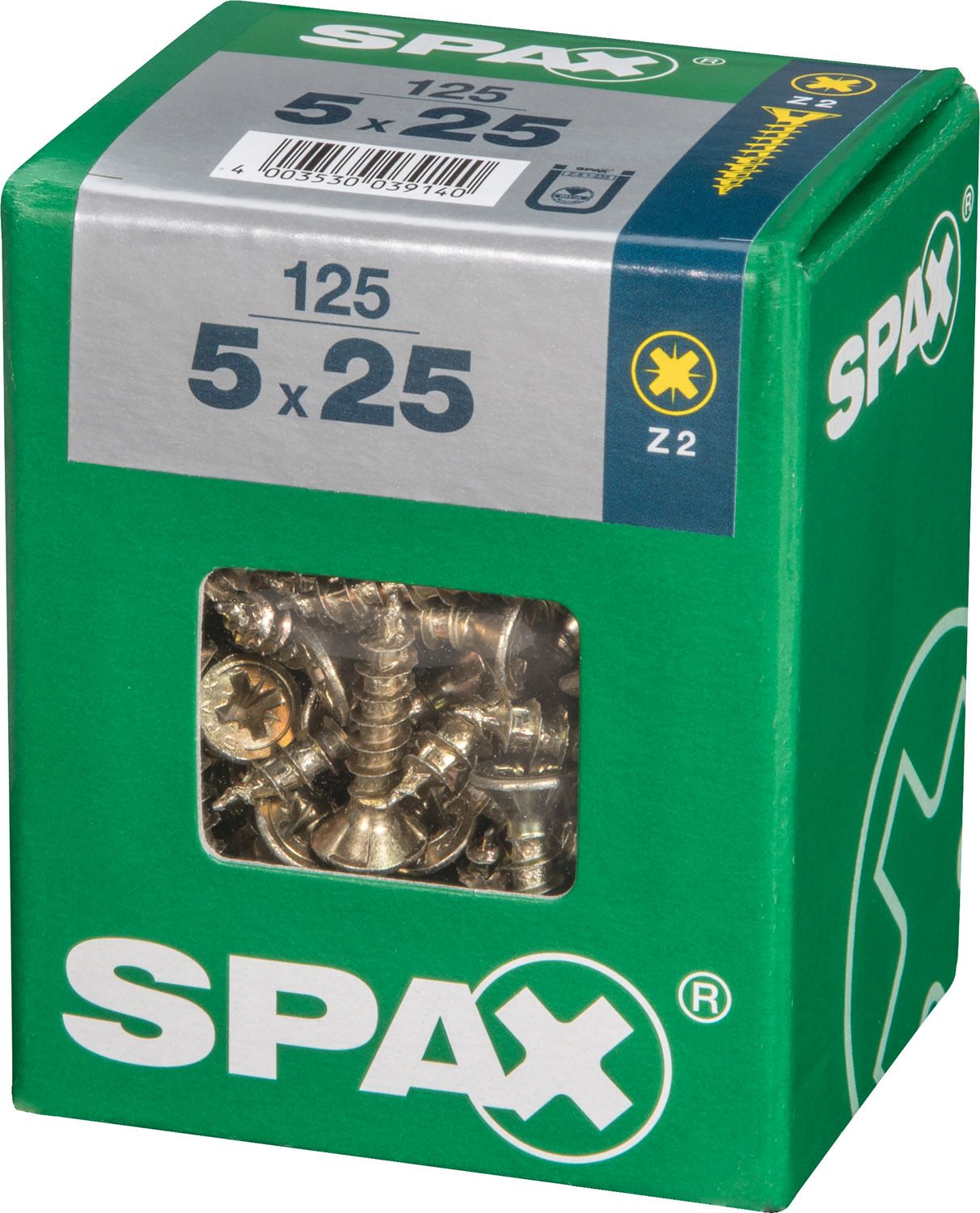 PLANA SPAX Z2 YELLOX L 125 UD.