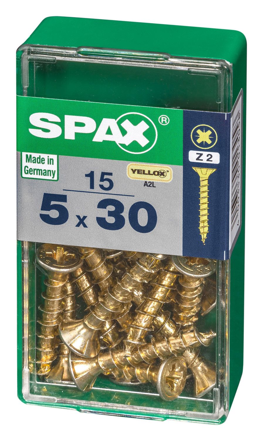 PLANA SPAX Z2 YELLOX S 15 UD.