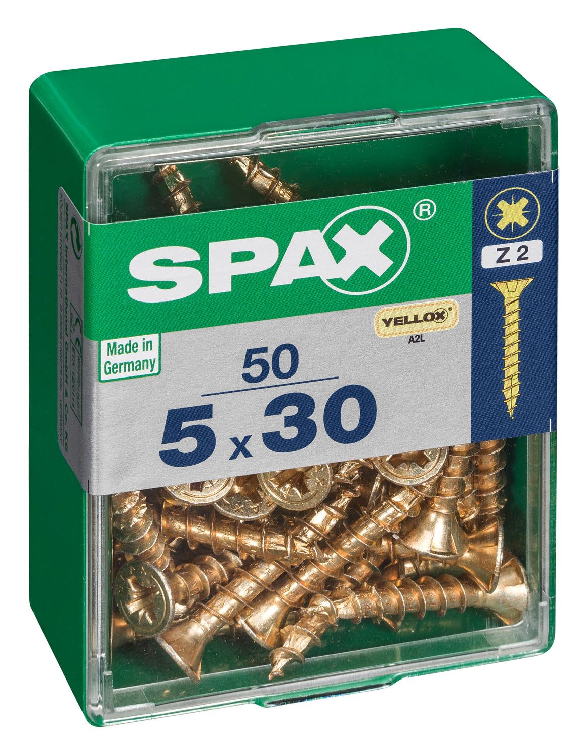 PLANA SPAX Z2 YELLOX M 50 UD.