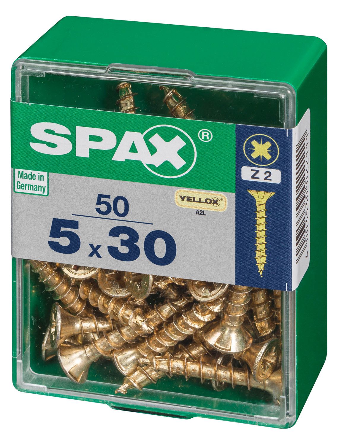 PLANA SPAX Z2 YELLOX M 50 UD.