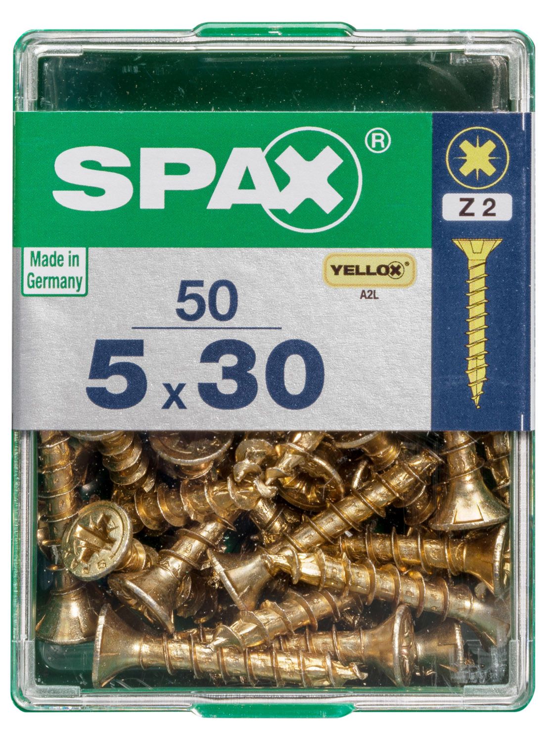 PLANA SPAX Z2 YELLOX M 50 UD.