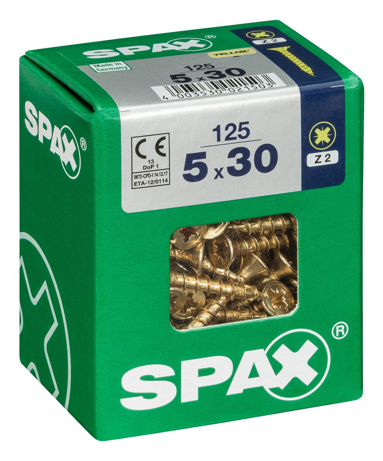 PLANA SPAX Z2 YELLOX L 125 UD.