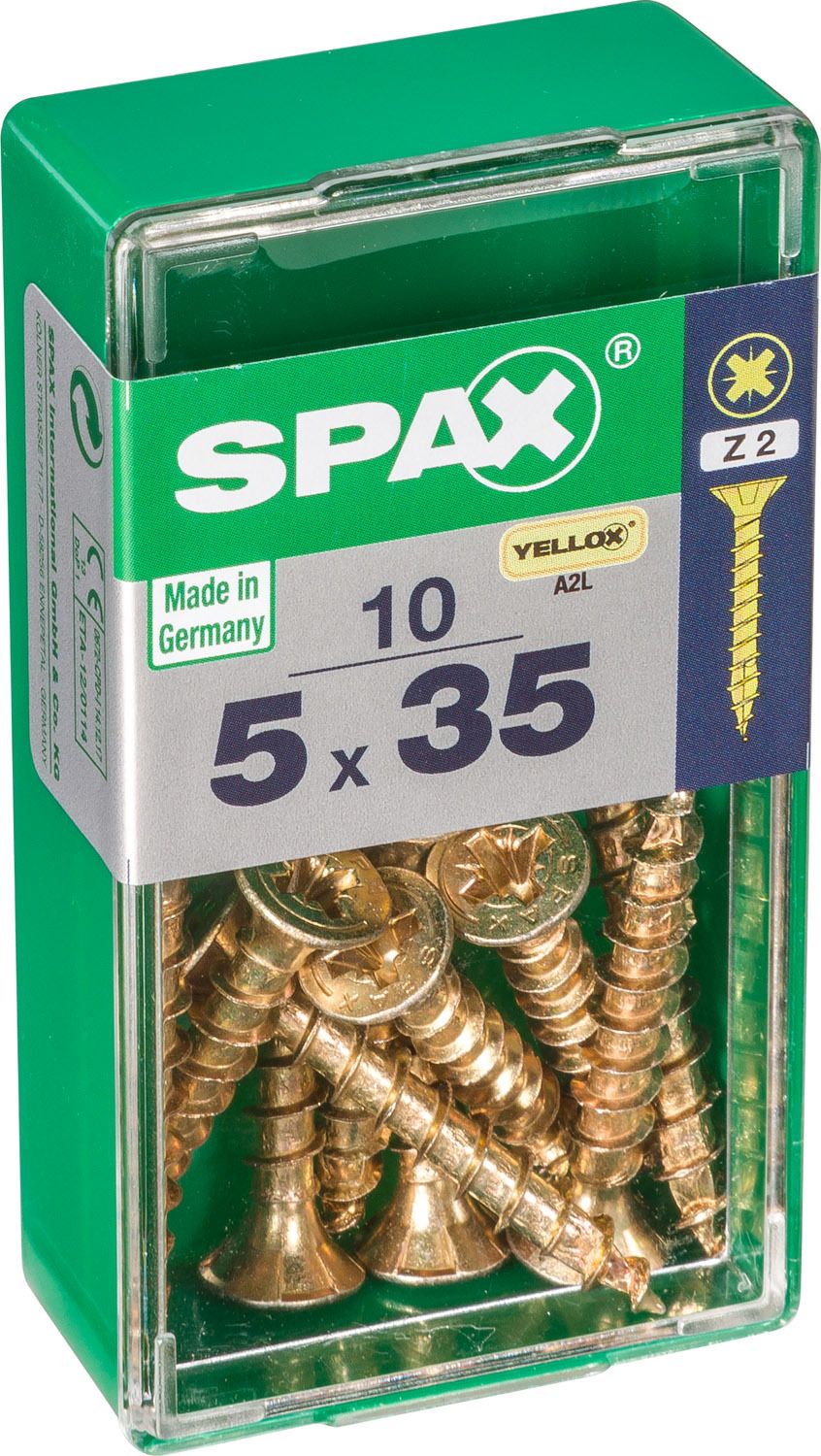 PLANA SPAX Z2 YELLOX S 10 UD.