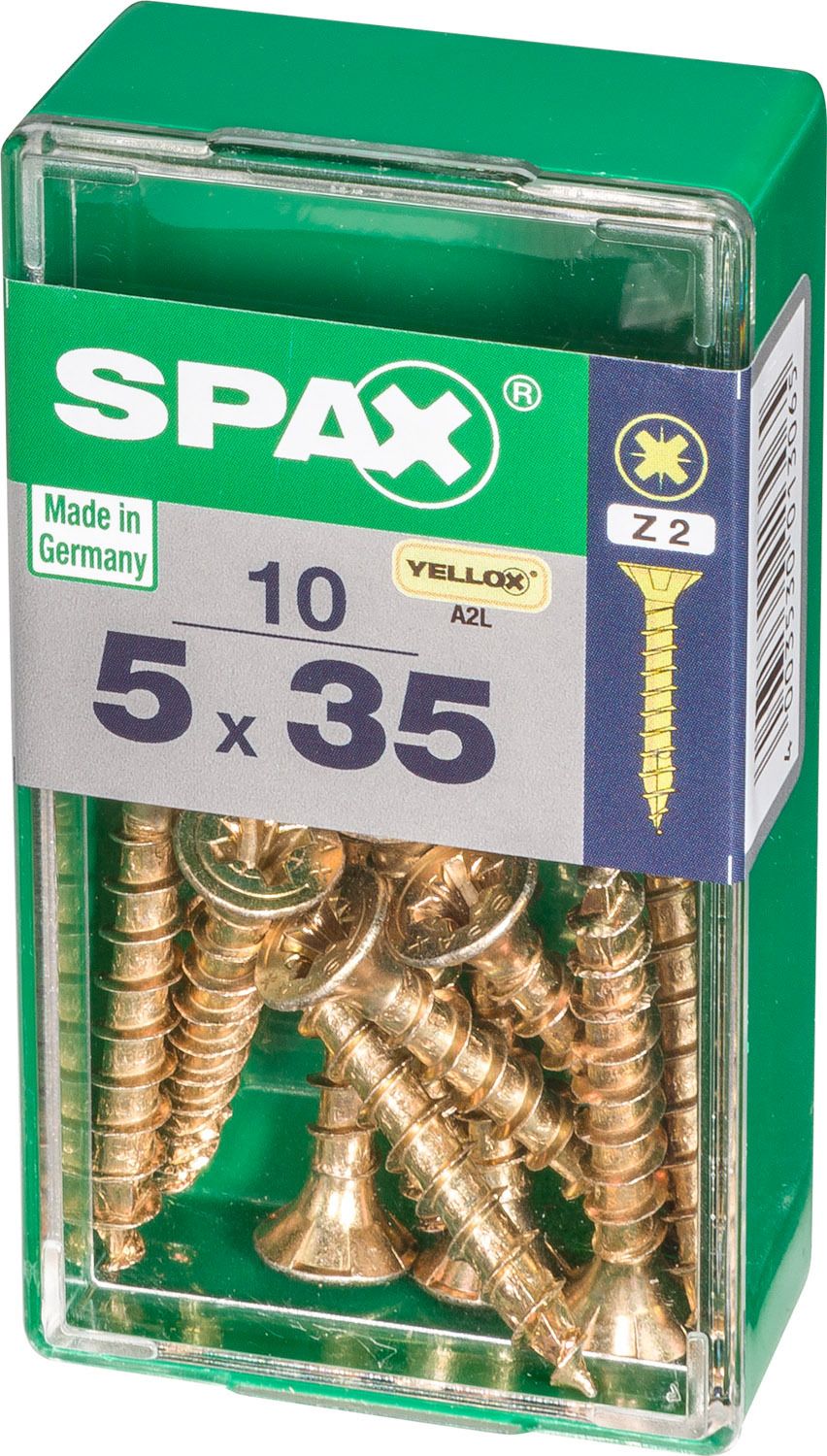 PLANA SPAX Z2 YELLOX S 10 UD.