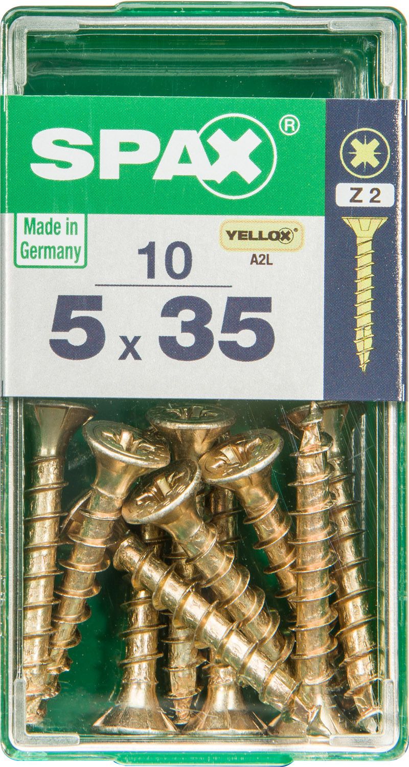 PLANA SPAX Z2 YELLOX S 10 UD.