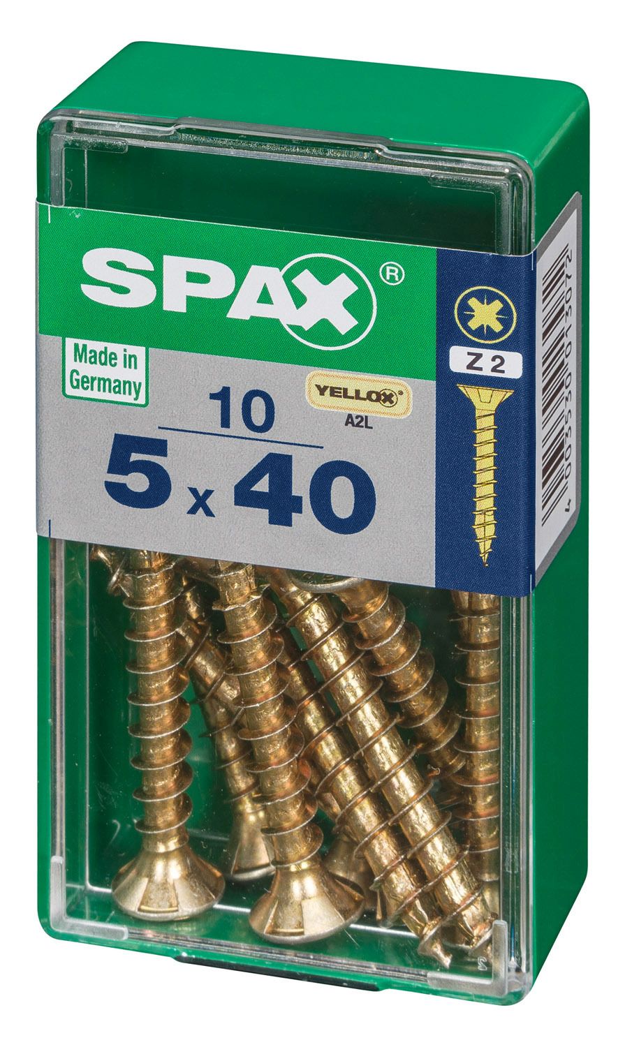 PLANA SPAX Z2 YELLOX S 10 UD.