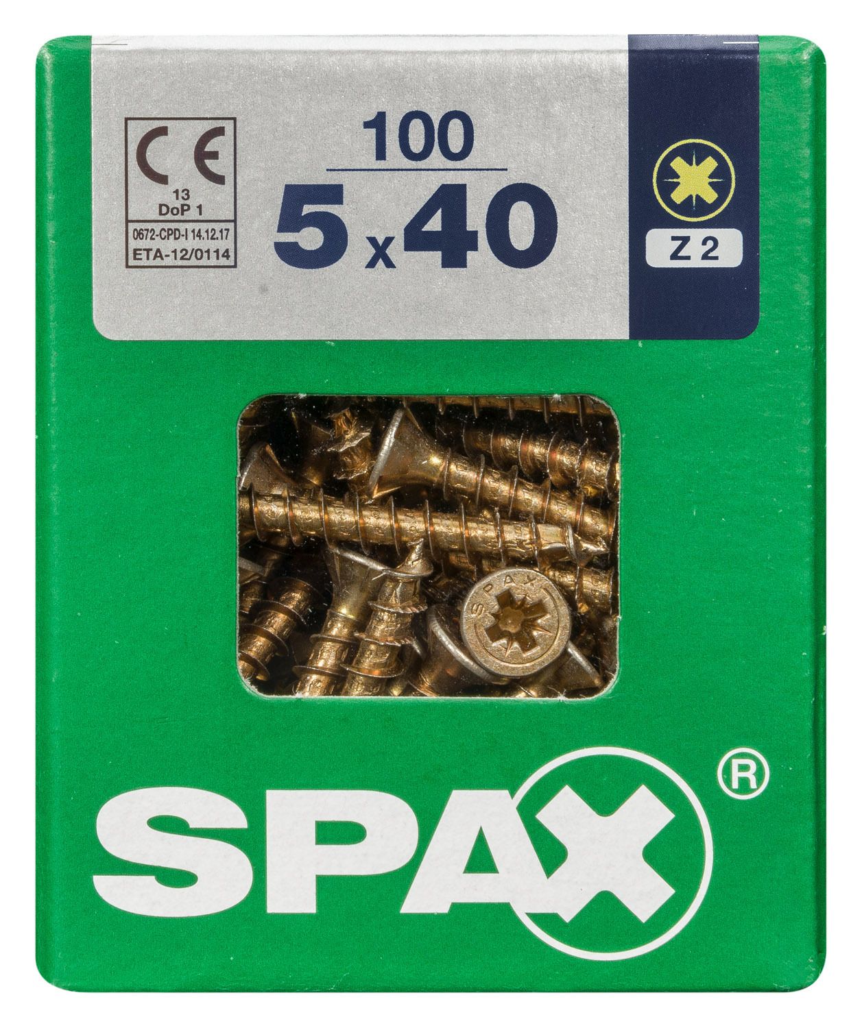 PLANA SPAX Z2 YELLOX L 100 UD.