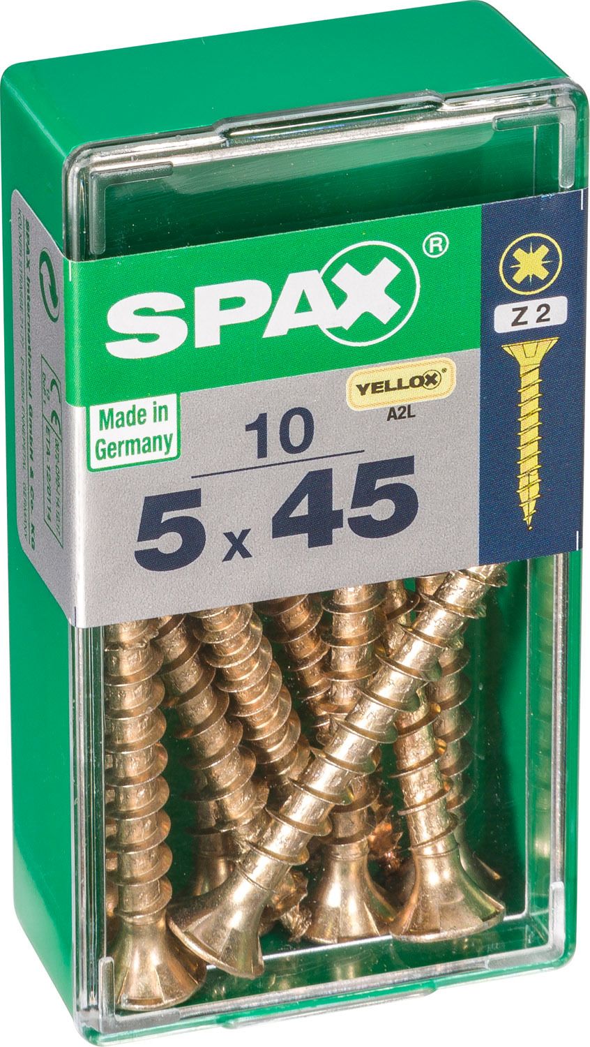 PLANA SPAX Z2 YELLOX S 10 UD.