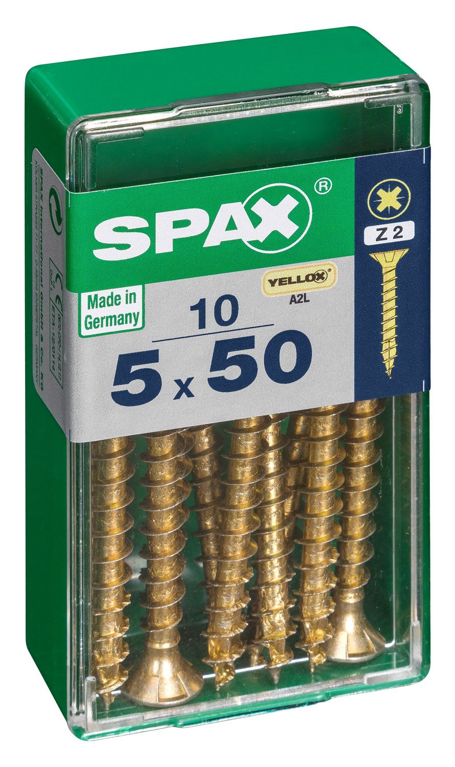 PLANA SPAX Z2 YELLOX S 10 UD.