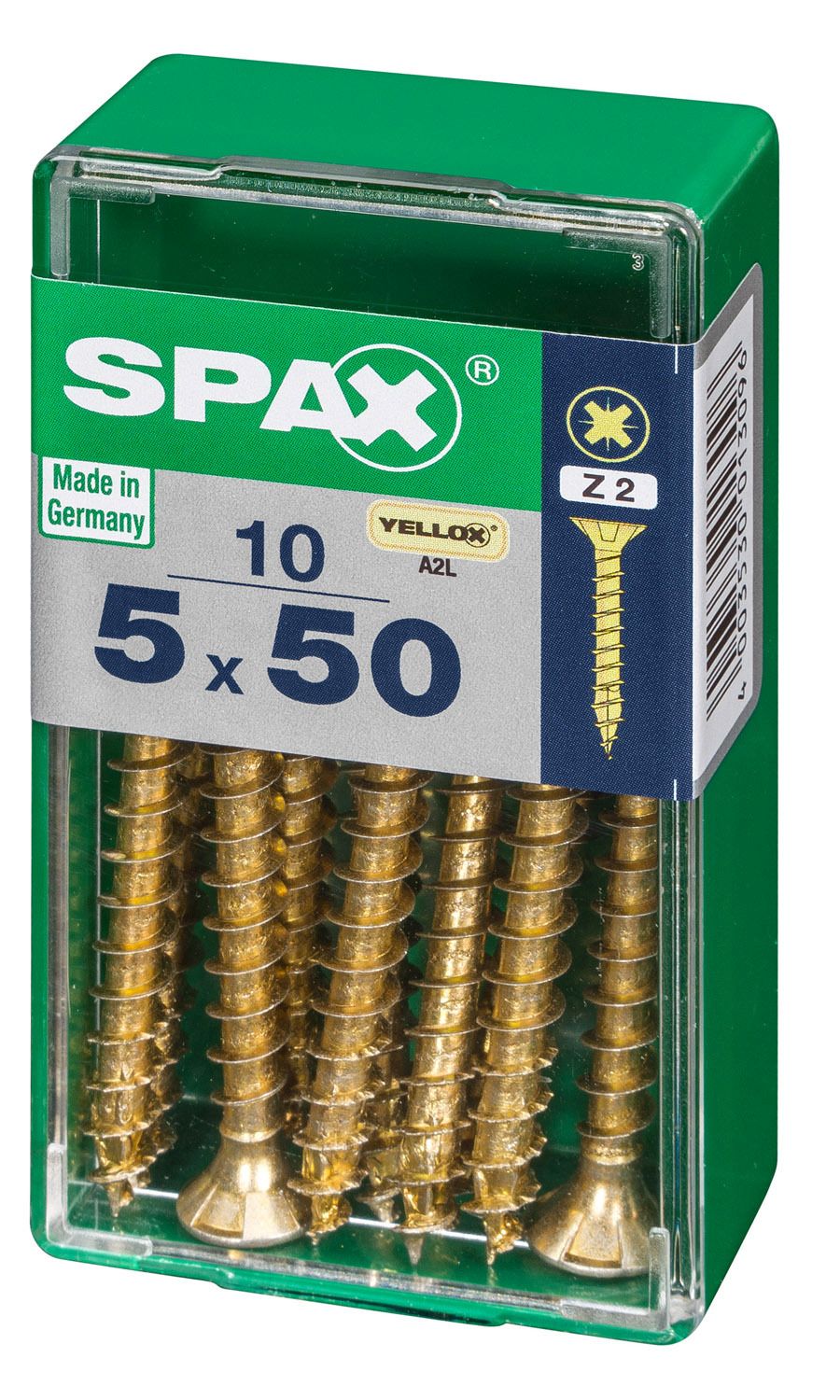 PLANA SPAX Z2 YELLOX S 10 UD.