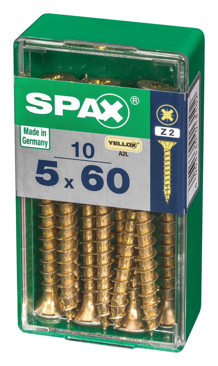 PLANA SPAX Z2 YELLOX S 10 UD.