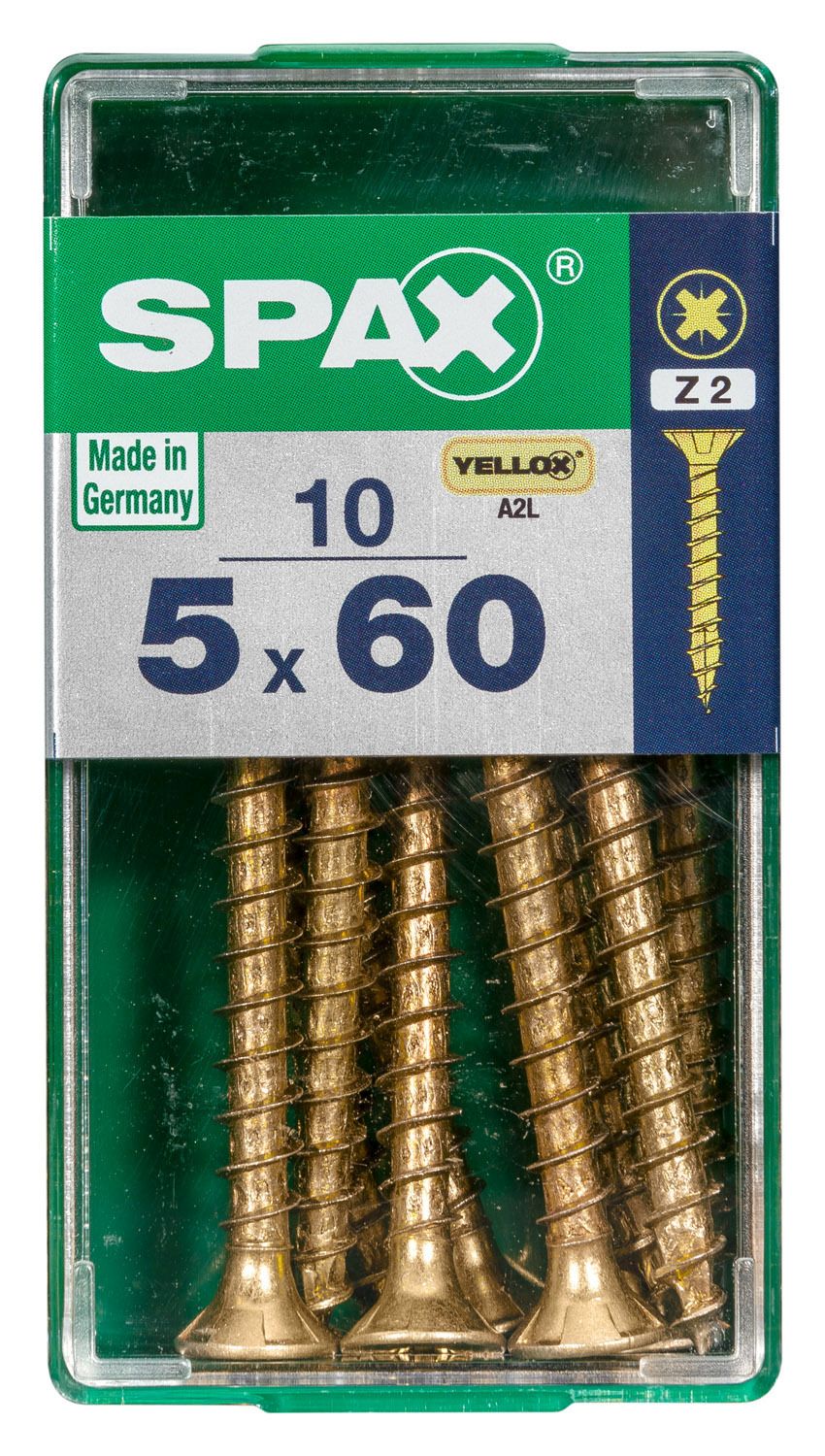 PLANA SPAX Z2 YELLOX S 10 UD.