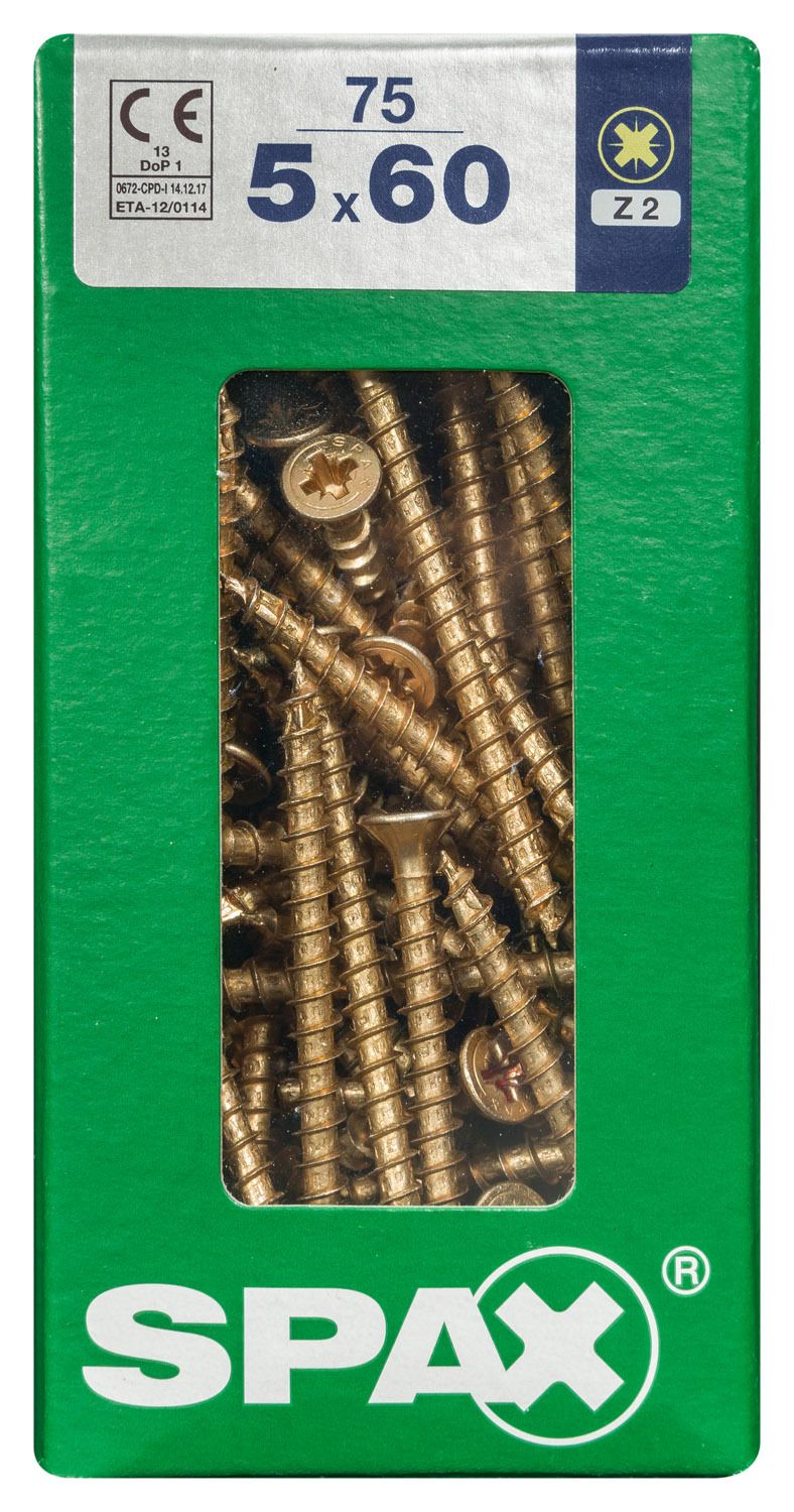 PLANA SPAX Z2 YELLOX L 75 UD.