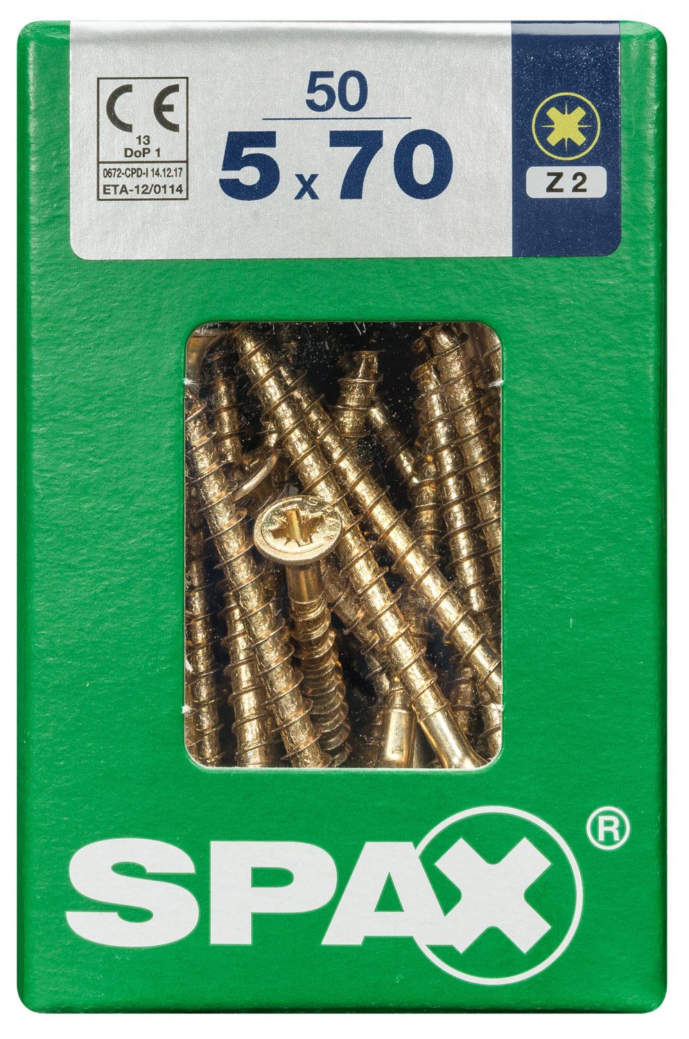 PLANA SPAX Z2 YELLOX L 50 UD.