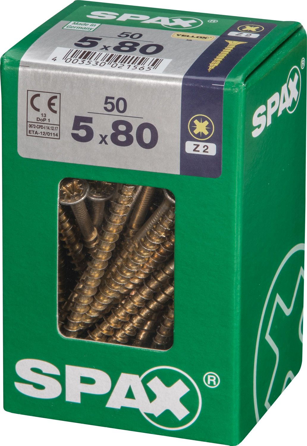 PLANA SPAX Z2 YELLOX L 50 UD.