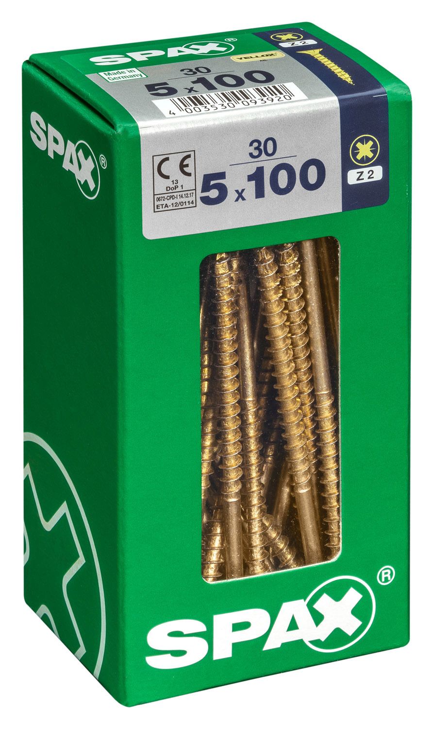 PLANA SPAX Z2 YELLOX L 30 UD.