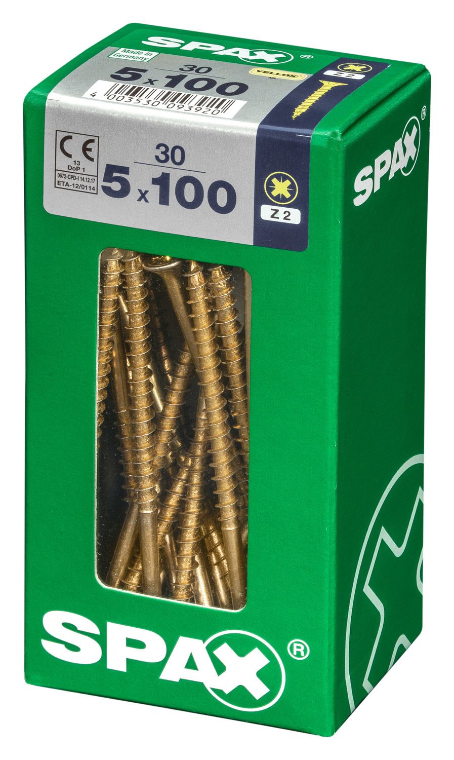 PLANA SPAX Z2 YELLOX L 30 UD.