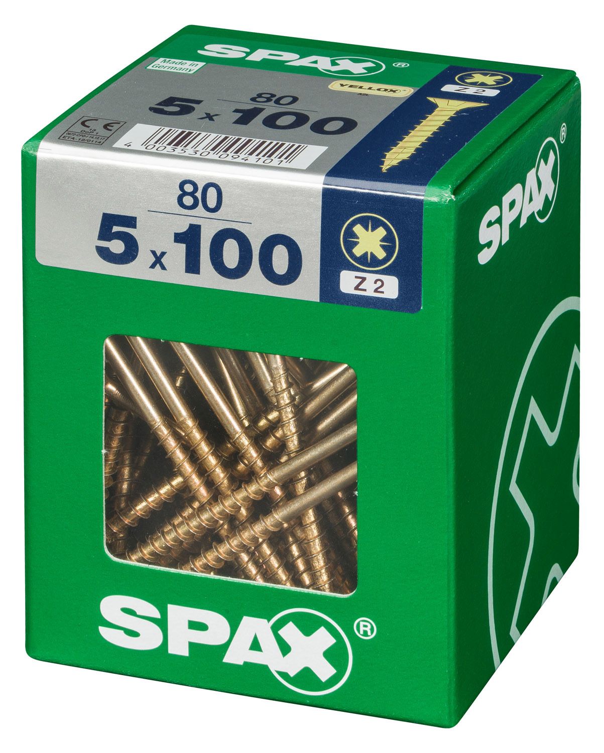 PLANA SPAX Z2 YELLOX XL 80 UD.