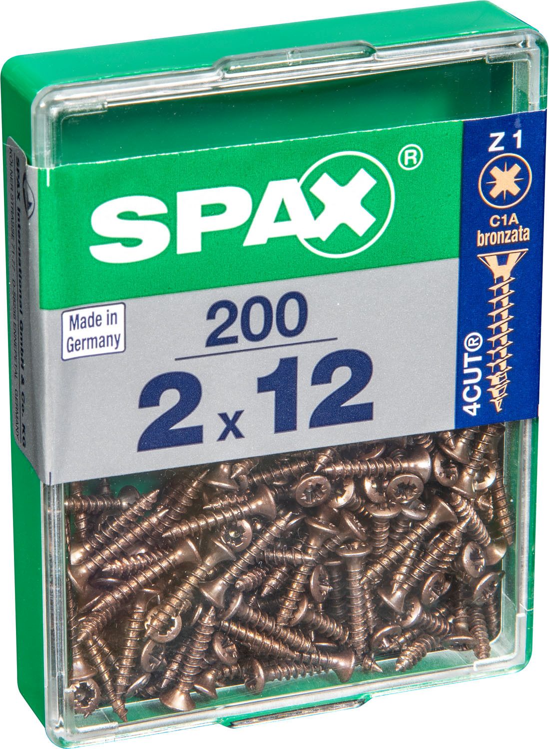 PLANA SPAX Z1 BRONCE M 200 UD.
