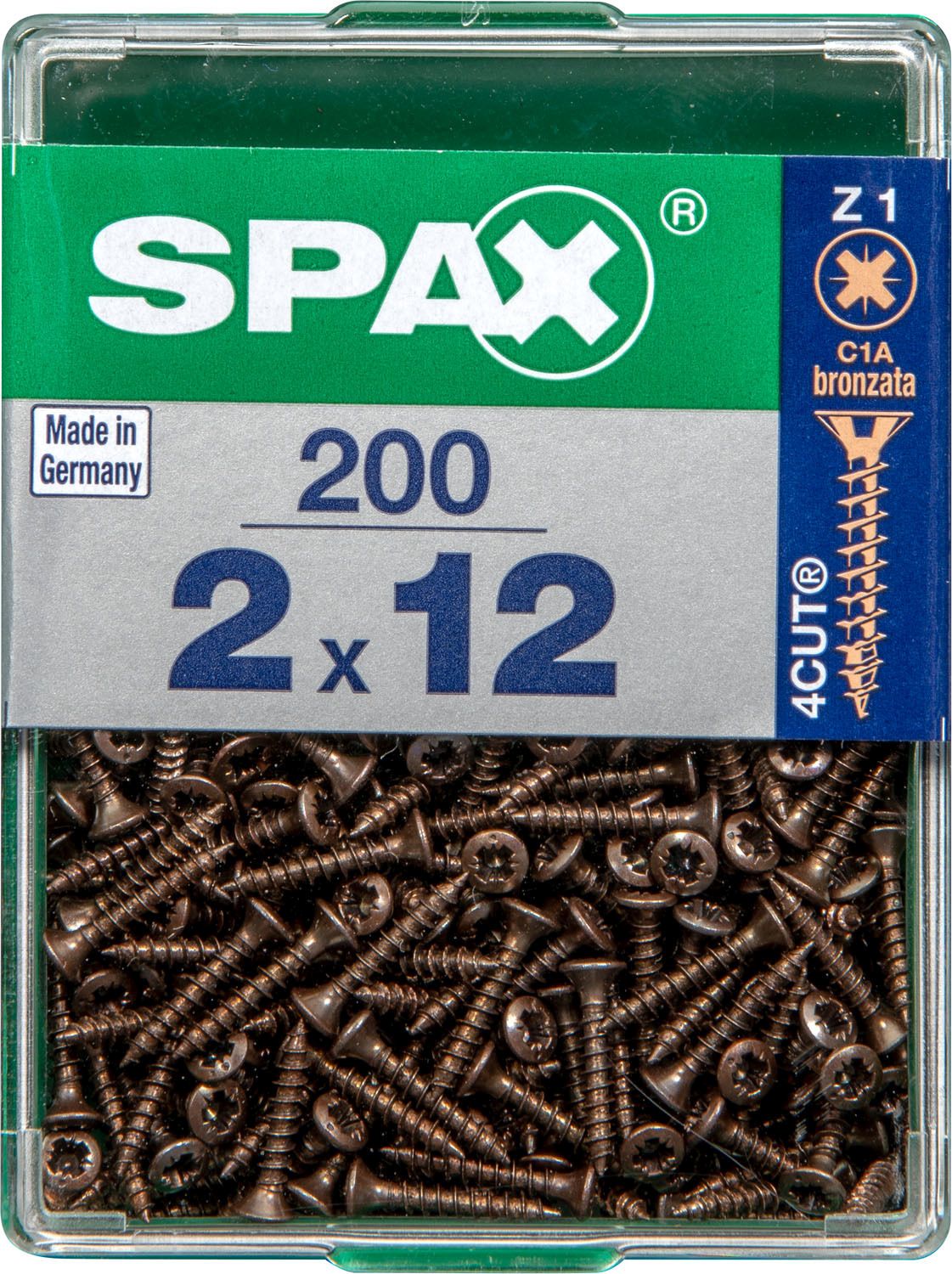 PLANA SPAX Z1 BRONCE M 200 UD.