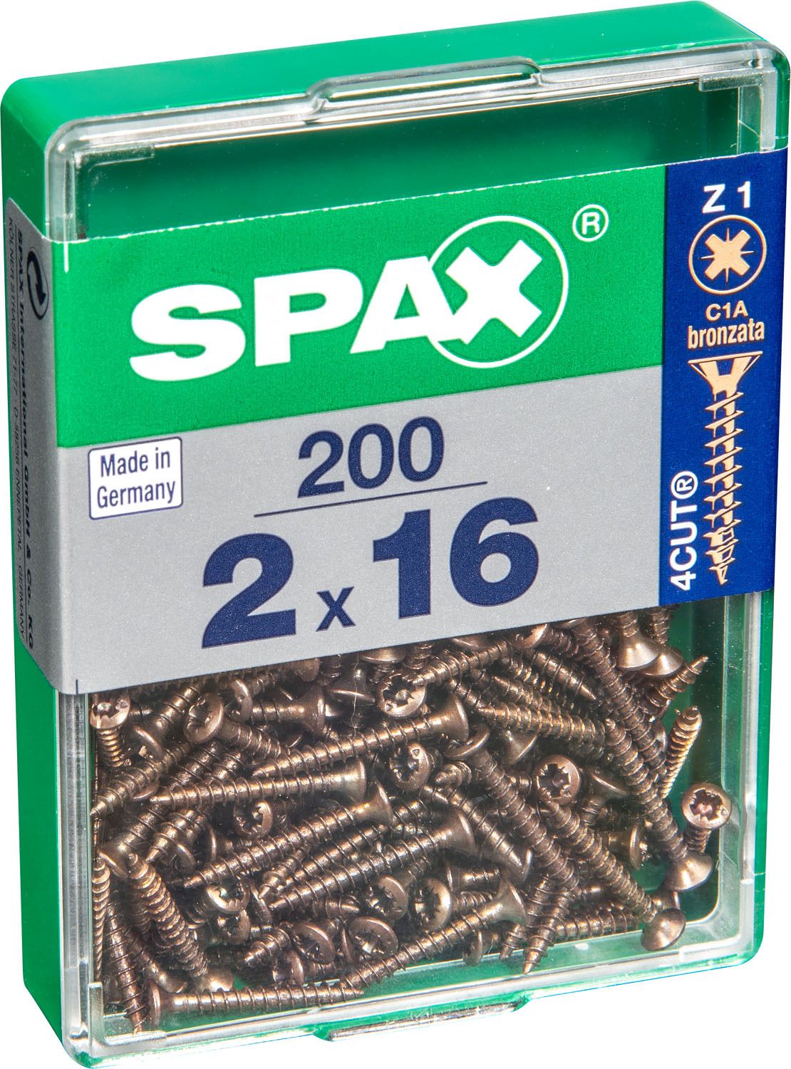 PLANA SPAX Z1 BRONCE M 200 UD.
