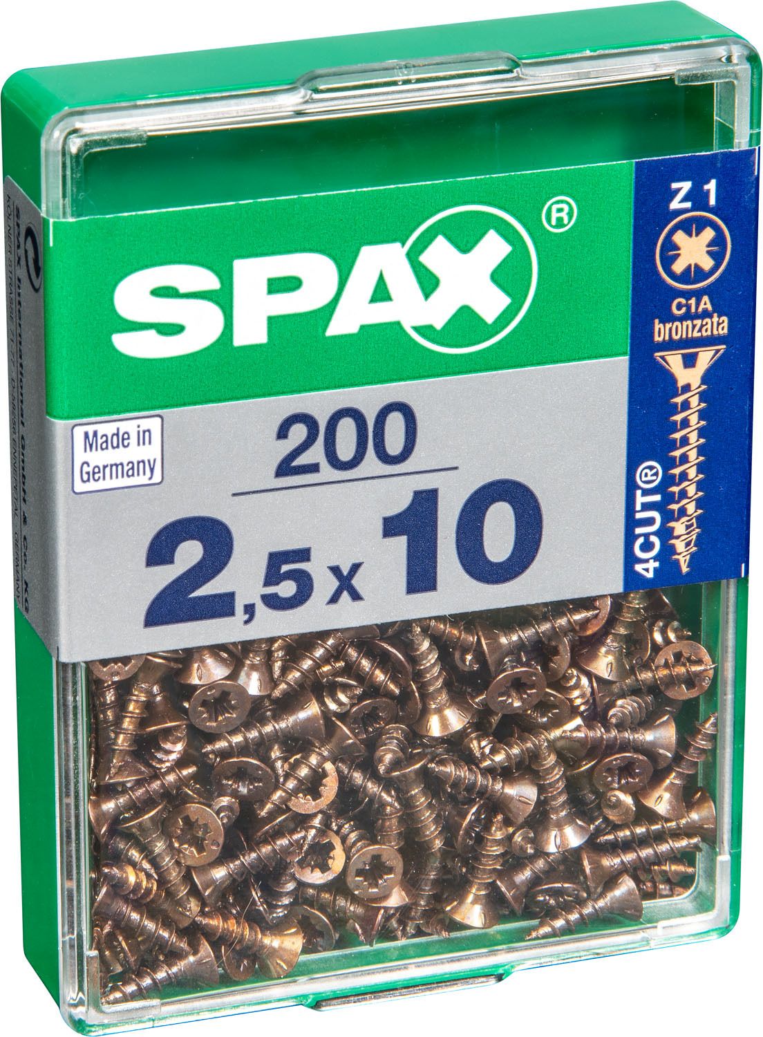 PLANA SPAX Z1 BRONCE M 200 UD.