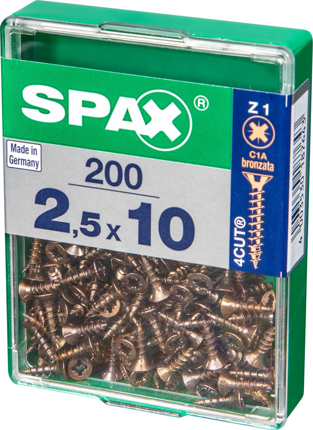 PLANA SPAX Z1 BRONCE M 200 UD.